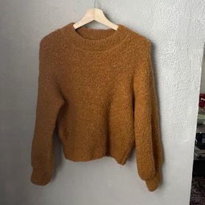 Mustard yellow frank and oak wool sweater